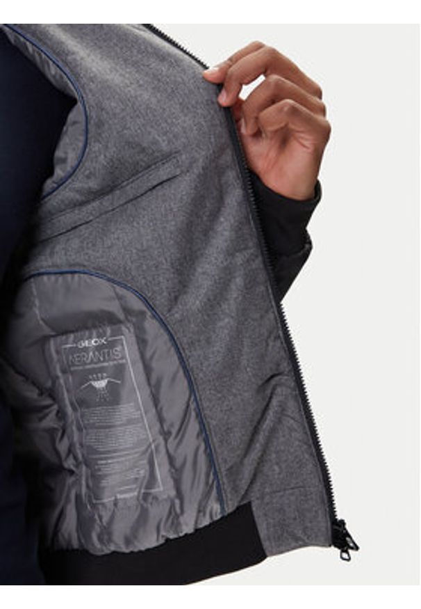 Geox Kurtka bomber Vincit M5620C T3127 F9000 Czarny Regular Fit. Kolor: czarny. Materiał: syntetyk