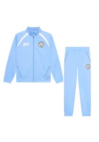 MANCHESTER CITY - Dres treningowy Manchester City dla dzieci 25/26 - Niebieski. Kolor: niebieski, wielokolorowy, biały. Materiał: dresówka. Styl: sportowy