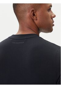 Karl Lagerfeld - KARL LAGERFELD T-Shirt 755032 554221 Granatowy Regular Fit. Typ kołnierza: dekolt w karo. Kolor: niebieski. Materiał: bawełna #3