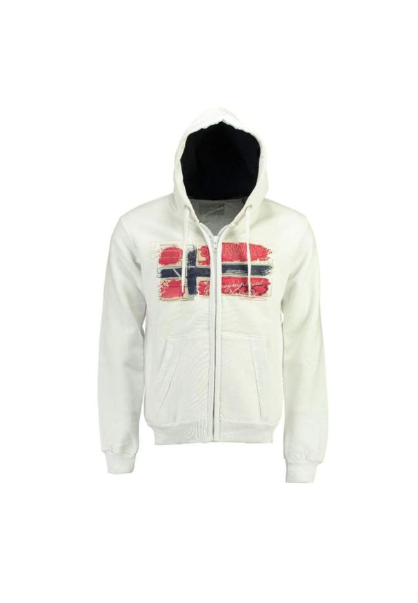 Bluza turystyczna dla dzieci Geographical Norway Gayto. Kolor: biały. Materiał: bawełna, poliester