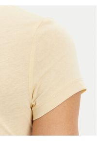 Tommy Jeans T-Shirt Tonal Linear DW0DW20315 Żółty Slim Fit. Kolor: żółty. Materiał: bawełna