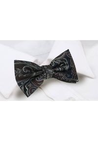 Mucha Męska z Poszetką - Chattier - Odcienie Brązu i Granatu, Wzór Orientalny. Kolor: niebieski, wielokolorowy, brązowy, beżowy. Styl: elegancki, sportowy #4