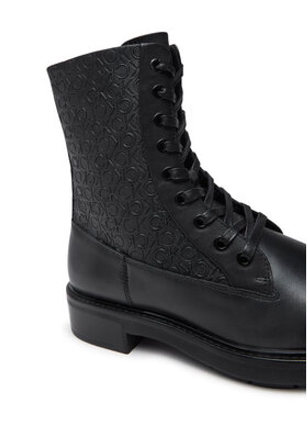 Calvin Klein Trzewiki HW0HW02194 Czarny. Kolor: czarny. Materiał: skóra