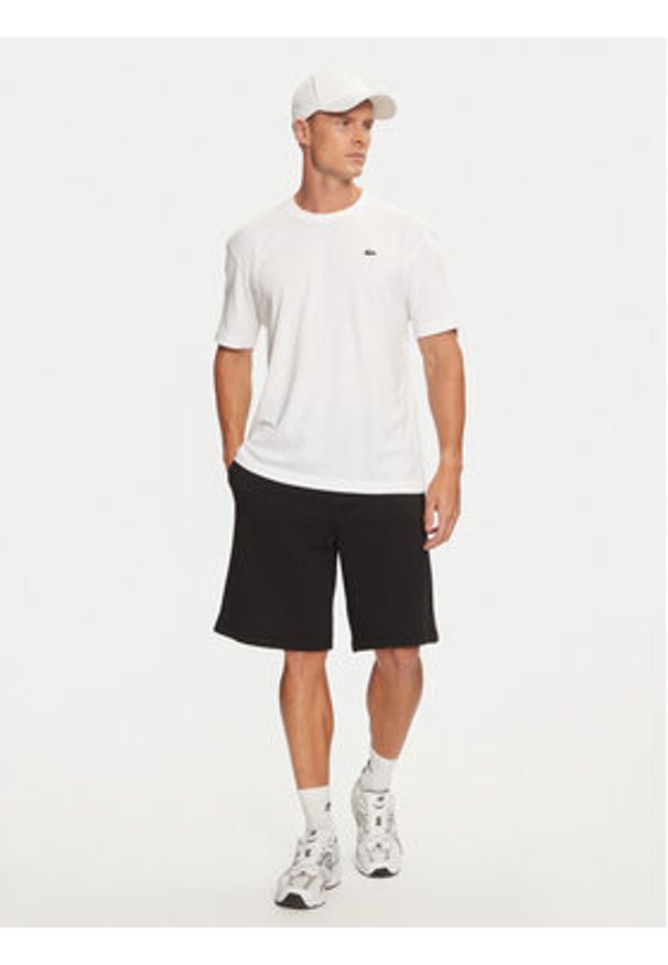Lacoste T-Shirt TH7618 Biały Regular Fit. Kolor: biały. Materiał: bawełna, syntetyk