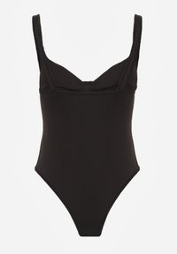 Renee - Czarne Body z Usztywnionymi Miseczkami Dodatkowo Łańcuszek z Cyrkonii Valedi. Kolor: czarny. Styl: wizytowy #6