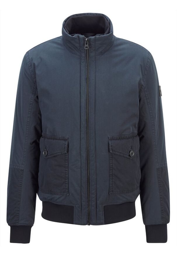 BOSS - Boss Kurtka bomber Odre-D 50440995 Granatowy Regular Fit. Kolor: niebieski. Materiał: bawełna