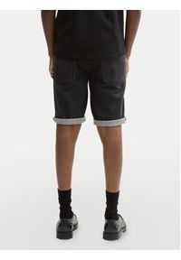 Tom Tailor Denim Szorty jeansowe 1044986 Czarny Straight Fit. Kolor: czarny. Materiał: bawełna