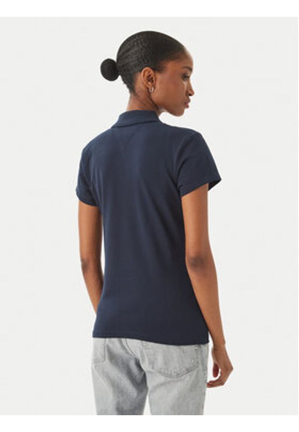 TOMMY HILFIGER - Tommy Hilfiger Polo 1985 Logo WW0WW49259 Granatowy Slim Fit. Typ kołnierza: polo. Kolor: niebieski. Materiał: bawełna