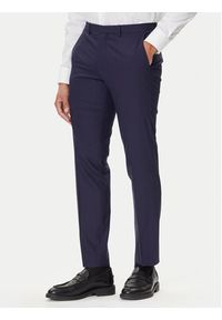 Hugo - HUGO Garnitur Henry/Getlin232X 50547345 Granatowy Slim Fit. Kolor: niebieski. Materiał: wełna #5