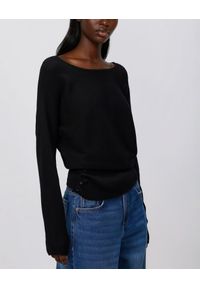 Reserved - Sweter z wiskozą - czarny. Kolor: czarny. Materiał: wiskoza