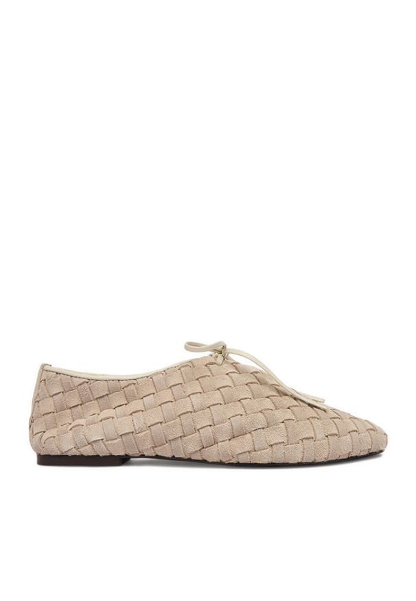 Gino Rossi - GINO ROSSI Półbuty EO-26SS02 Beżowy. Kolor: beżowy. Materiał: zamsz, skóra