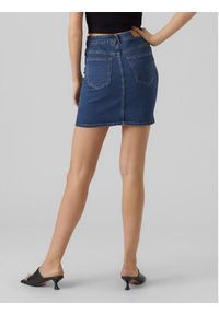 Vero Moda Spódnica jeansowa Luna 10279491 Niebieski Regular Fit. Kolor: niebieski. Materiał: bawełna #6