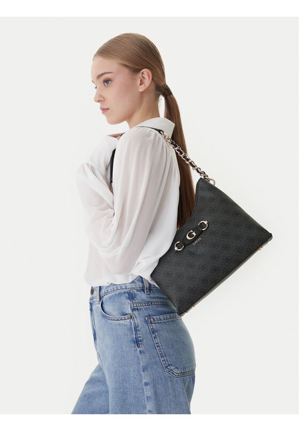 Guess Torebka HWSG86 54010 Czarny. Kolor: czarny. Materiał: skórzane