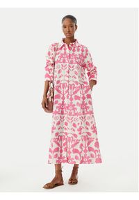 LOLA CASADEMUNT Sukienka koszulowa LS2616008 Różowy Relaxed Fit. Kolor: różowy. Materiał: bawełna. Typ sukienki: koszulowe #2