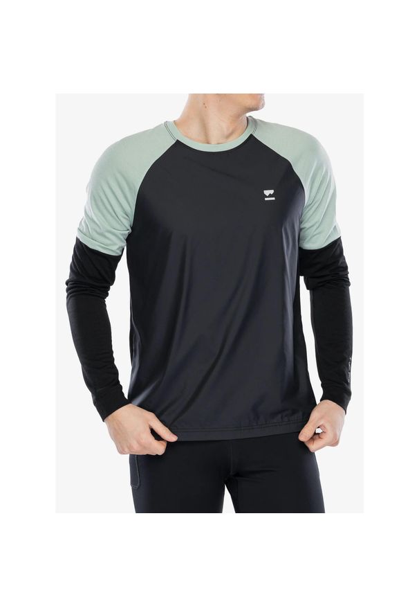 MONS ROYALE - Bluza rowerowa męska Mons Royale Tarn Merino Shift Wind Jersey. Kolor: czarny. Materiał: jersey