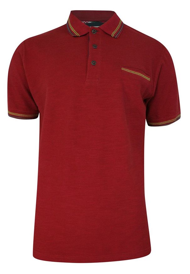 Belika - Koszulka POLO, Pomarańczowa, z Kieszonką, Męska, Krótki Rękaw, T-shirt -BELIKA. Okazja: na co dzień. Typ kołnierza: polo. Kolor: pomarańczowy. Materiał: bawełna. Długość rękawa: krótki rękaw. Długość: krótkie. Styl: casual