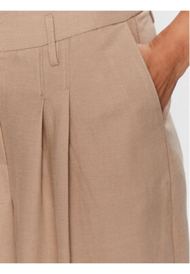 Herskind Spodnie materiałowe Lotus 4822840 Beżowy Regular Fit. Kolor: beżowy. Materiał: wiskoza, materiał