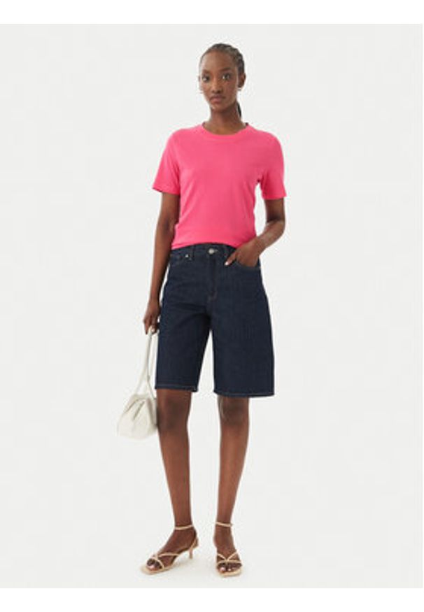 Vero Moda T-Shirt Paulina 10316991 Różowy Regular Fit. Kolor: różowy. Materiał: bawełna
