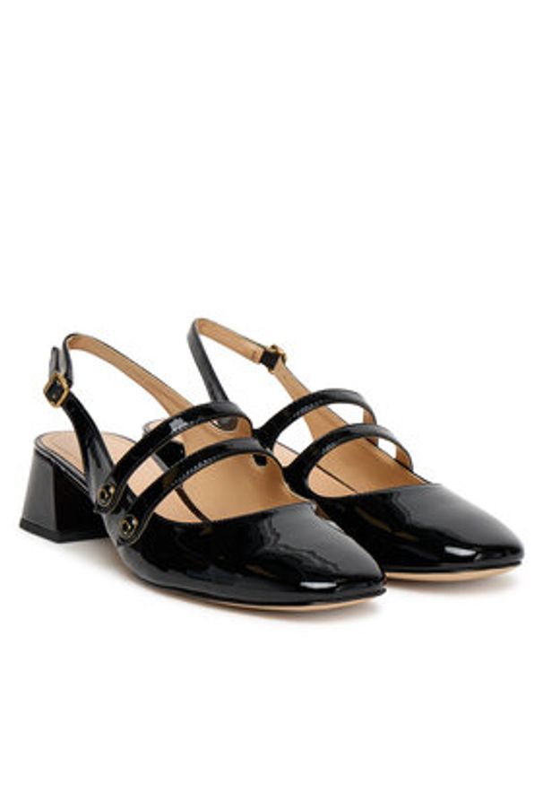 Coach Sandały Winley Slingback Mary Jane CAS42 Czarny. Kolor: czarny. Materiał: lakier, skóra