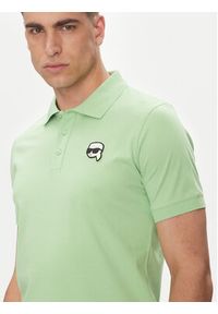Karl Lagerfeld - KARL LAGERFELD Polo 745710 552224 Zielony Regular Fit. Typ kołnierza: polo. Kolor: zielony. Materiał: bawełna #5