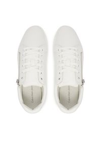 Calvin Klein Jeans Sneakersy Classic Cupsole Zip Low In YM0YM01318 Biały. Kolor: biały. Materiał: skóra