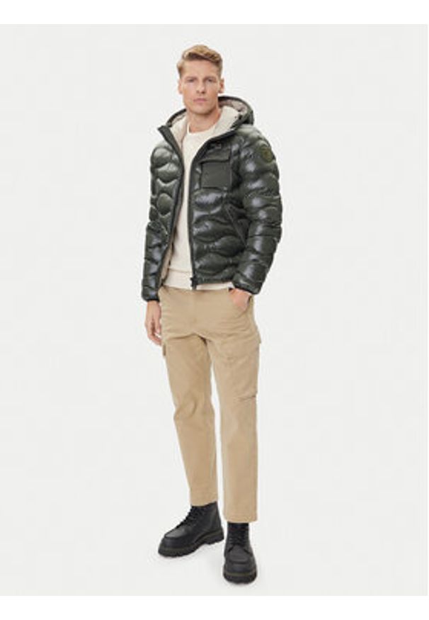 Blauer Kurtka przejściowa 25WBLUC02080 Zielony Regular Fit. Kolor: zielony. Materiał: syntetyk