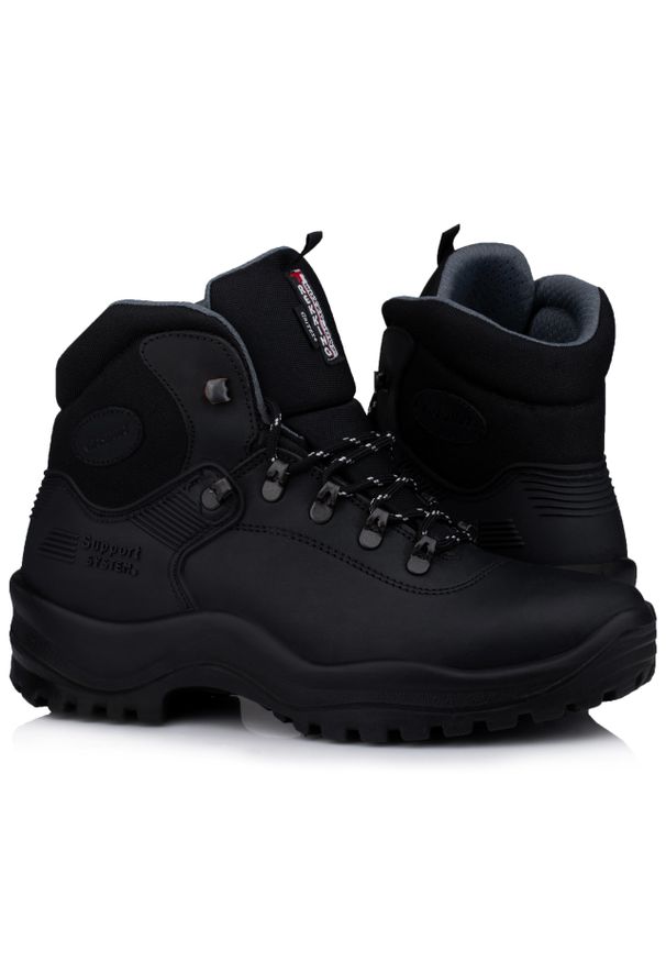Buty męskie trekkingowe górskie Grisport NERO DAKAR. Kolor: czarny. Materiał: tkanina, skóra, materiał, syntetyk