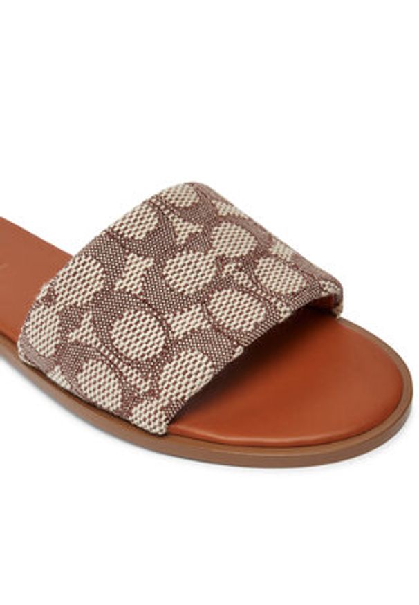 Coach Klapki Holly CV386 Brązowy. Kolor: brązowy. Materiał: materiał