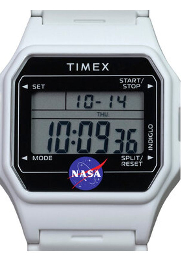 Timex Zegarek Main Street Classic TW2Y13500 Biały. Kolor: biały. Styl: street