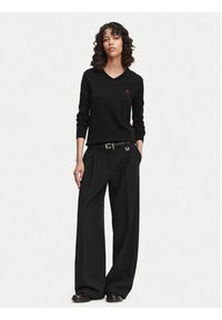 Beverly Hills Polo Club Sweter P-SS26W-M536563 Czarny Regular Fit. Typ kołnierza: polo. Kolor: czarny. Materiał: bawełna #5