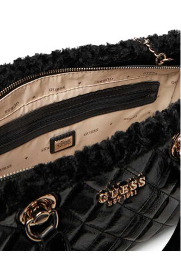 Guess Torebka Cristi HWTG81 39090 Czarny. Kolor: czarny. Materiał: skórzane