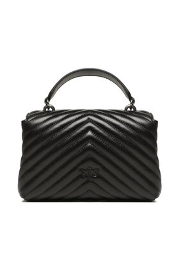 Pinko Torebka Love Lady Puff Mini Cl PE 23 PLTT 100044 A0GK Czarny. Kolor: czarny. Materiał: skórzane
