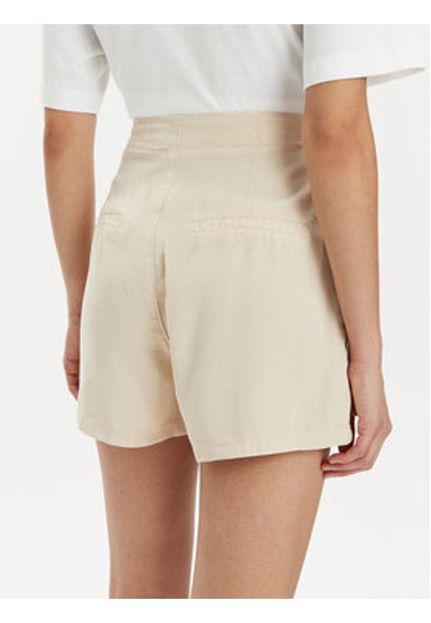 Vero Moda Szorty materiałowe Mia 10209543 Beżowy Slim Fit. Kolor: beżowy. Materiał: lyocell