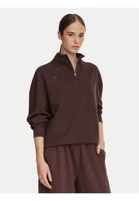 Kappa Bluza 372664W Brązowy Oversize. Kolor: brązowy. Materiał: bawełna #1