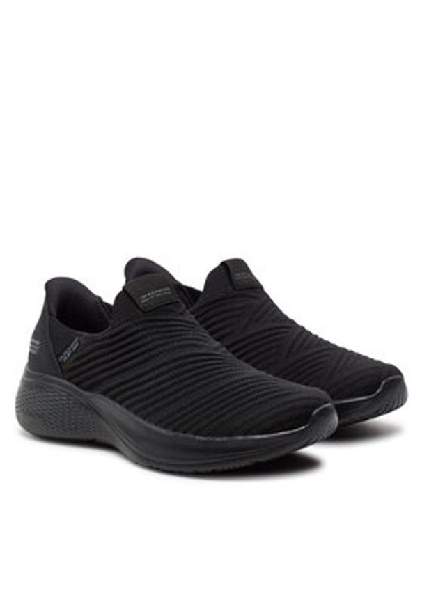 skechers - Skechers Sneakersy 117508 BBK Czarny. Kolor: czarny. Materiał: materiał