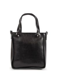 Skórzana torebka DAN-A T401 czarna. Kolor: czarny. Materiał: skórzane #1