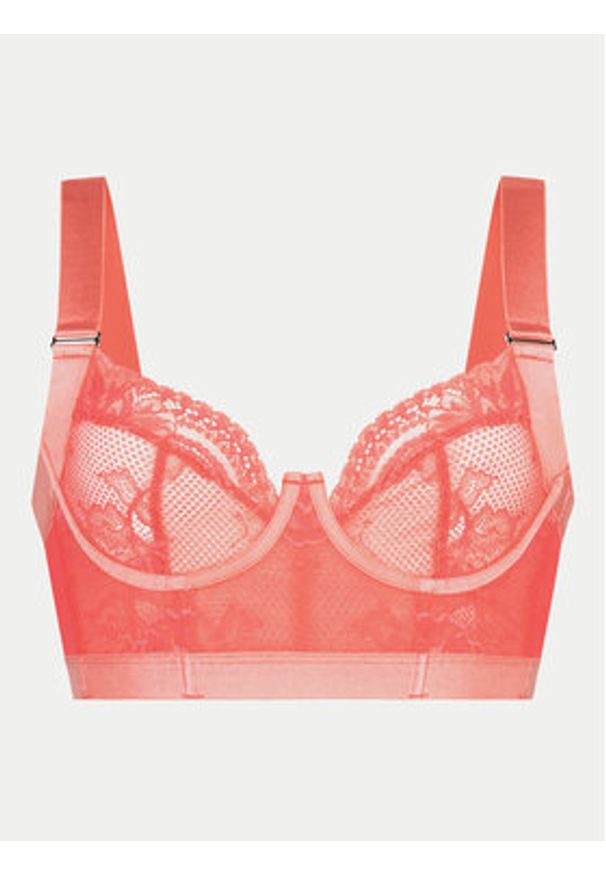 Hunkemöller Biustonosz z fiszbiną Hana 204675 Różowy. Kolor: różowy. Materiał: syntetyk