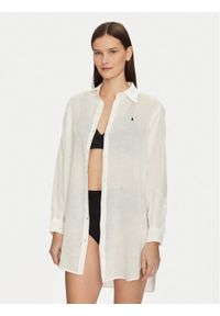 Polo Ralph Lauren Koszula 21564377 Écru Regular Fit. Typ kołnierza: polo. Materiał: bawełna, len #1