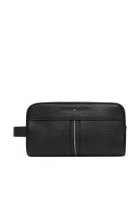 TOMMY HILFIGER - Tommy Hilfiger Kosmetyczka Th Central Washbag AM0AM14172 Czarny. Kolor: czarny. Materiał: skóra #1