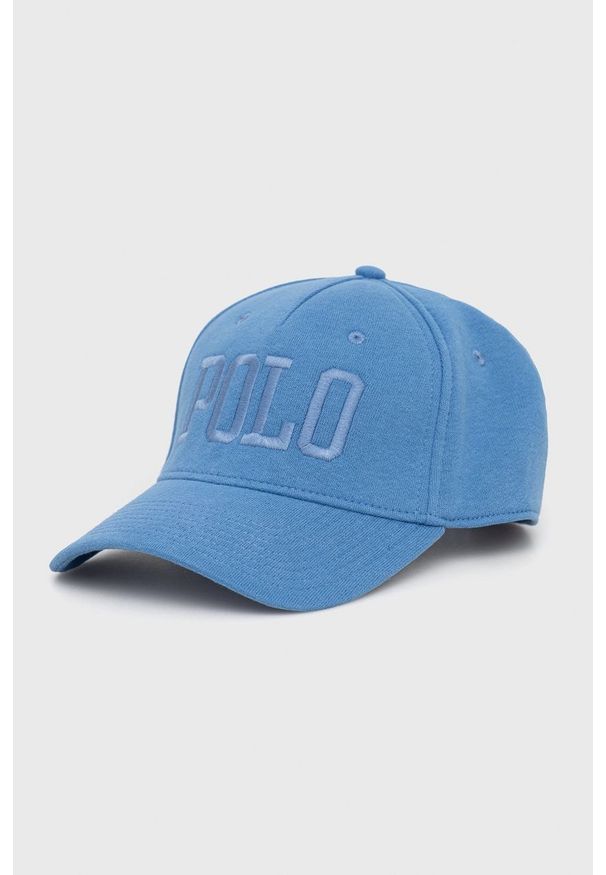 Polo Ralph Lauren czapka 710869851002 z aplikacją. Kolor: niebieski. Wzór: aplikacja