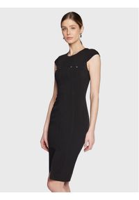 Elisabetta Franchi Sukienka koktajlowa AB-361-31E2-V390 Czarny Slim Fit. Kolor: czarny. Materiał: syntetyk. Styl: wizytowy #1