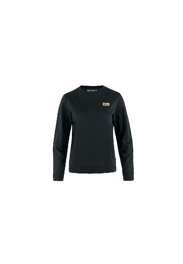 Czarna Bawełniana Bluza Fjällräven. Kolor: czarny. Materiał: bawełna. Sezon: zima