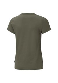 Koszulka treningowa dla dzieci Puma ESS+ Logo Tee. Kolor: zielony