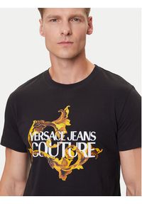Versace Jeans Couture T-Shirt 79GAHE02 CJ00E Czarny Regular Fit. Kolor: czarny. Materiał: bawełna #3