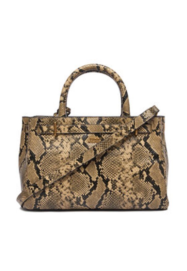 TOMMY HILFIGER - Tommy Hilfiger Torebka American Icon Mini Tote Snake AW0AW18818 Brązowy. Kolor: brązowy. Materiał: skórzane