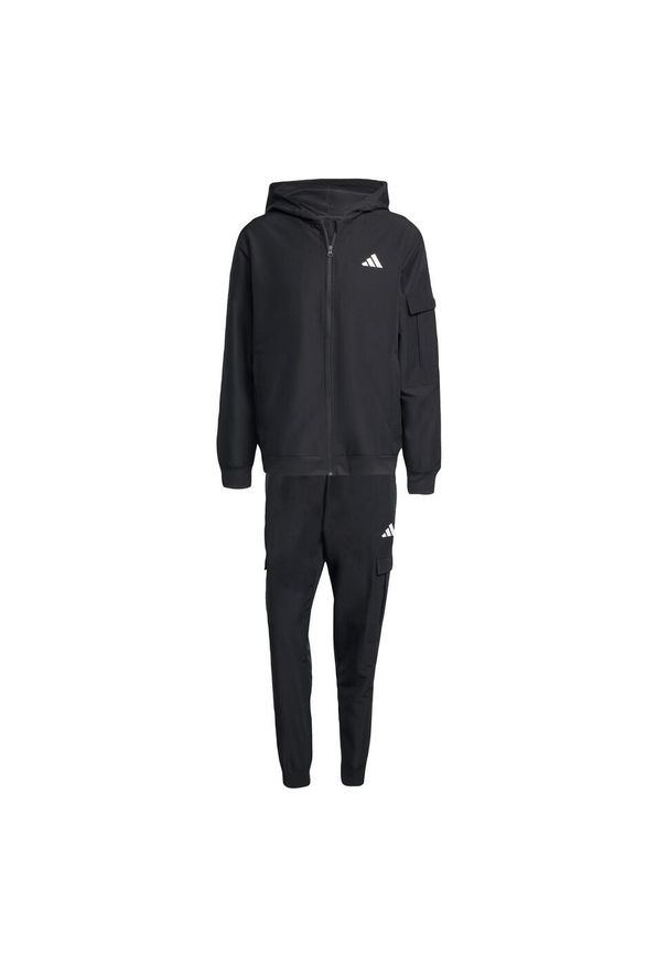 Adidas - Dres cargo. Kolor: czarny. Materiał: dresówka. Sport: fitness