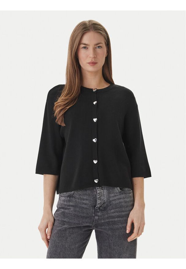 only - ONLY Kardigan Maisie 15364920 Czarny Regular Fit. Kolor: czarny. Materiał: wiskoza