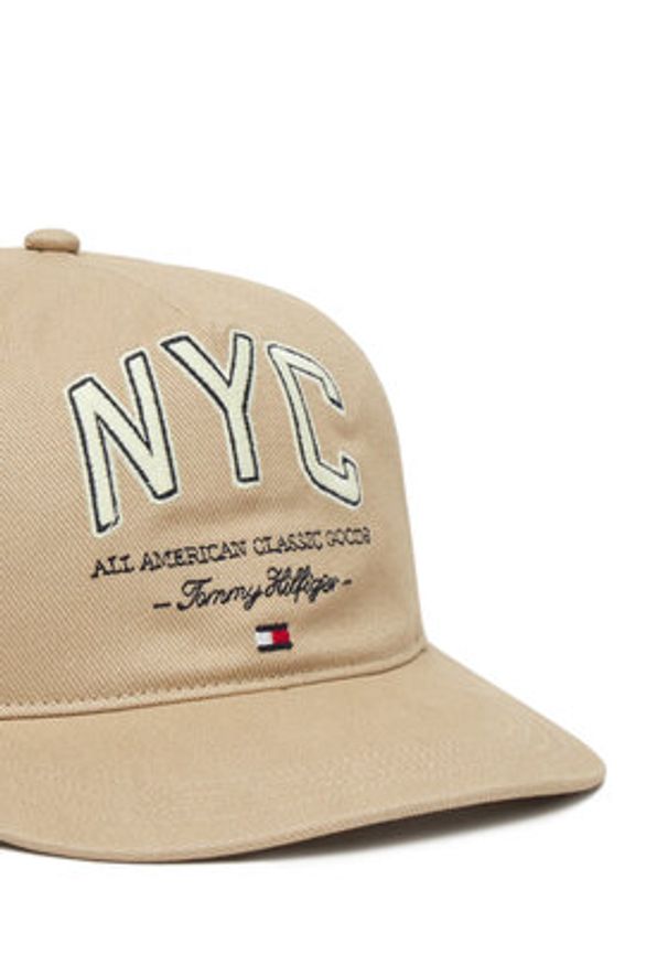 TOMMY HILFIGER - Tommy Hilfiger Czapka z daszkiem Flag Seasonal 5 Panel AM0AM13562 Beżowy. Kolor: beżowy. Materiał: bawełna