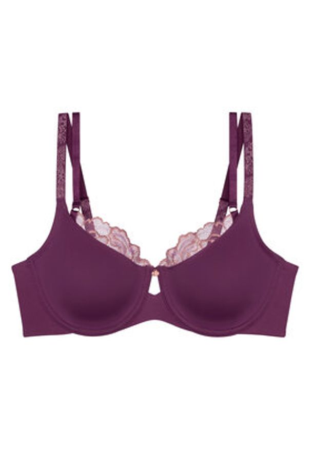 Triumph Biustonosz z fiszbiną Wild Gardenia Florale 10224872 Fioletowy. Kolor: fioletowy. Materiał: lyocell