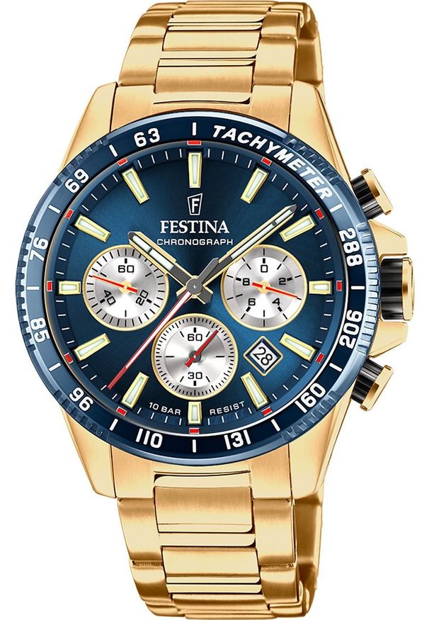 Zegarek Festina Zegarek męski Festina F20634-2 złoty. Kolor: złoty